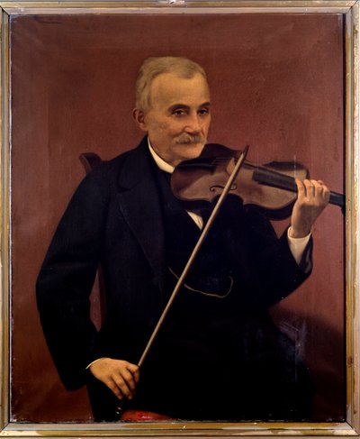 Portret van Cesare Emiliani, Italiaanse violist door Unknown artist