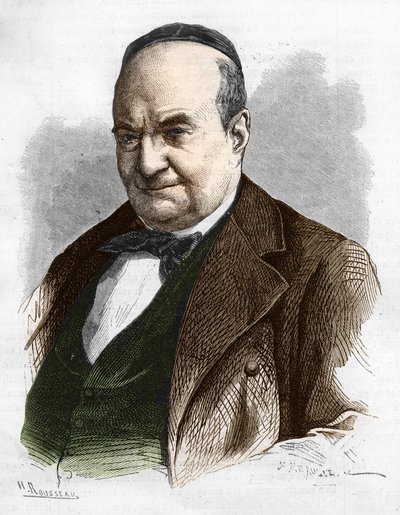 Portret van Charles Augustin Sainte Beuve (1804 - 1869), schrijver, journalist en literair criticus. door Unknown artist