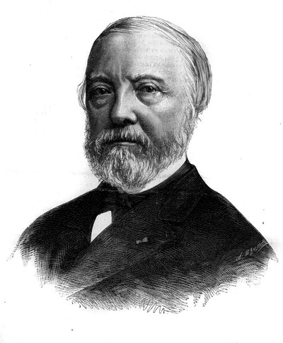 Portret van Charles Blanc (1813-1882), Franse kunstcriticus en academicus. Bandgravure in 