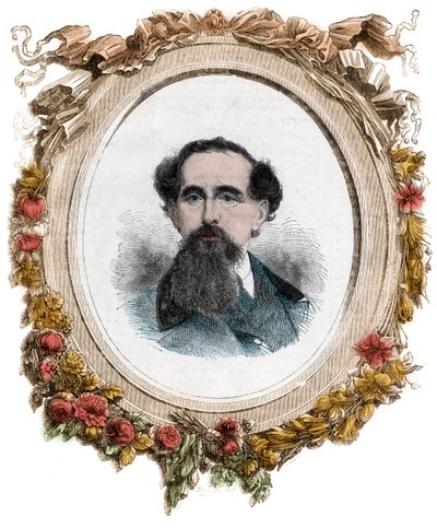 Portret van Charles Dickens (1812-1870) Engelse romanschrijver, gravure door Unknown artist