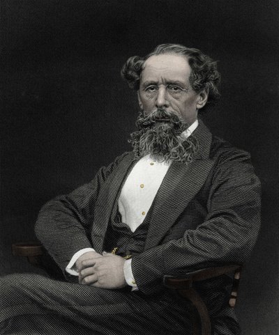 Portret van Charles Dickens (1812-1870), Engelse schrijver. door Unknown artist