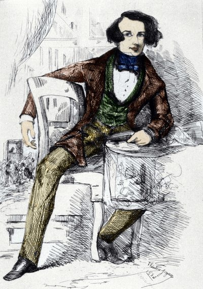 Portret van Charles Dickens (1812-1870), Engelse schrijver door Unknown artist