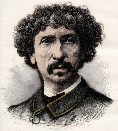 Portret van Charles Garnier (1825-1898), Franse architect - gravure in 
