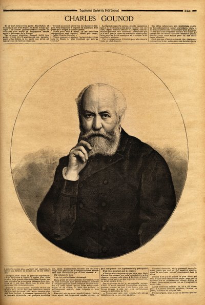 Portret van Charles Gounod (1818-1893), een Franse componist, bekend om zijn opera