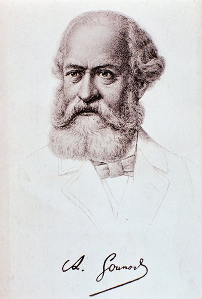 Portret van Charles Gounod (1818-1893) Engelse componist Tekening. 19e eeuw. door Unknown artist