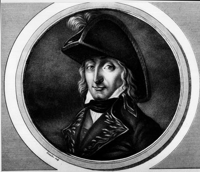 Portret van Charles Pierre Francois Augereau, Franse generaal - Gravure in 