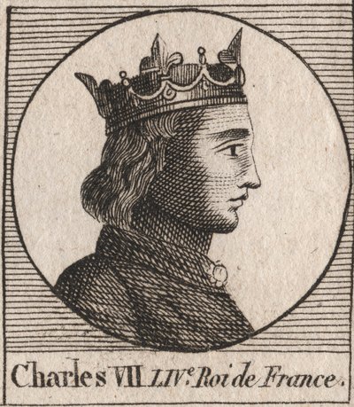 Portret van Karel VII (1403-1461), koning van Frankrijk door Unknown artist