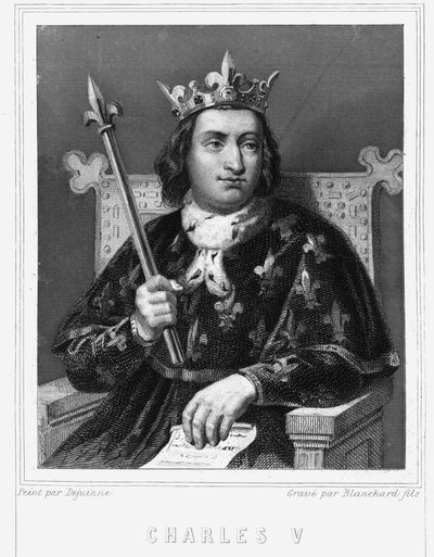 Portret van Karel V de Wijze (1338 - 1380), Koning van Frankrijk - in 