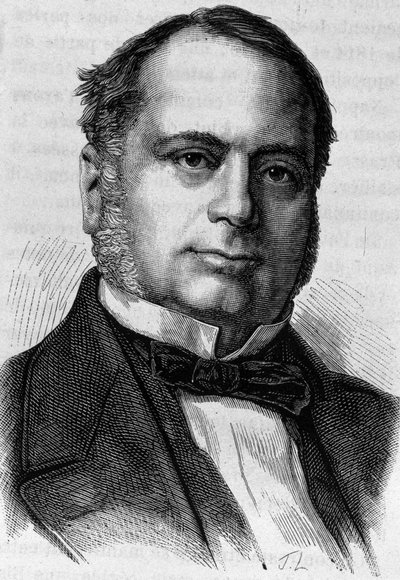 Portret van Charles Valletta (? - 1881). Gravure van het einde van de 19e eeuw in 