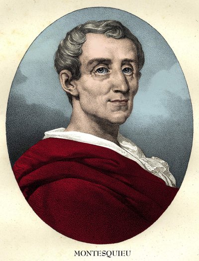 Portret van Charles de Secondat, Baron De La Brède en Montesquieu (1689 - 1755) door Unknown artist