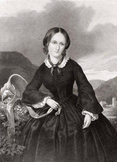 Portret van Charlotte Bronte (1816 - 1855), dichter en romanschrijver door Unknown artist