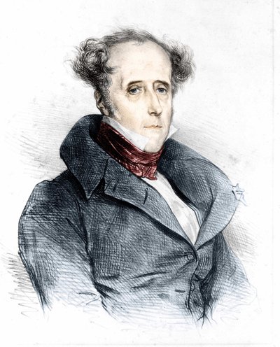 Portret van Chateaubriand door Devéria - in de krant 