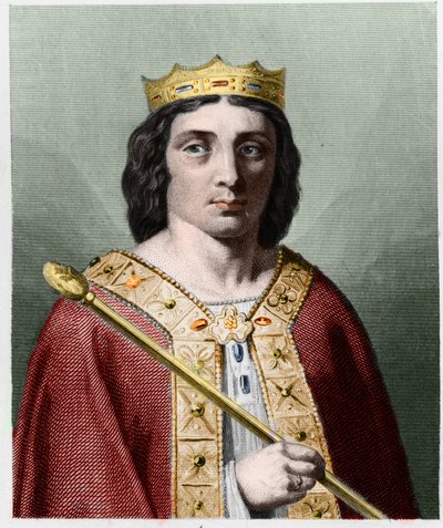 Portret van Childeric II (ca. 653 - 675), koning van Austrasië - in 
