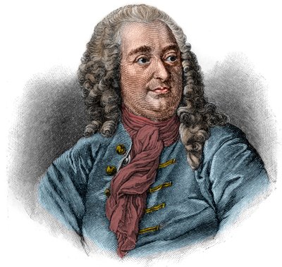 Portret van Christian von Wolff, Duitse jurist, wiskundige en filosoof. Gravure door Unknown artist
