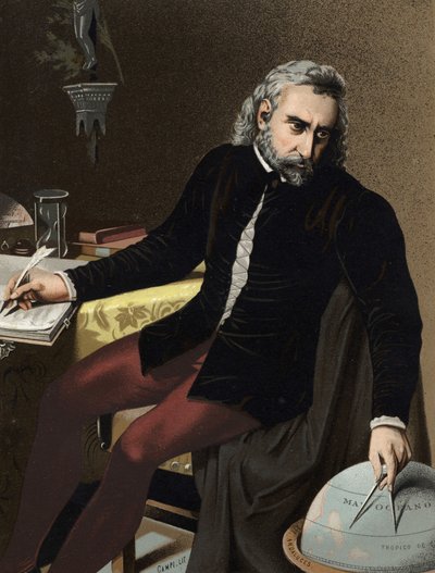 Portret van Christoffel Columbus, navigator van Genuese afkomst. door Unknown artist