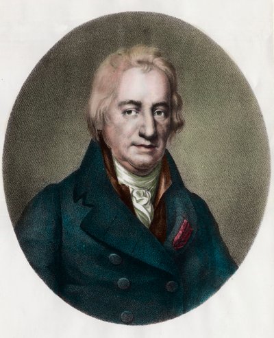 Portret van Claude Berthollet (1748 - 1822), Franse chemicus. Gravure uit de 19e eeuw. Privécollectie. door Unknown artist