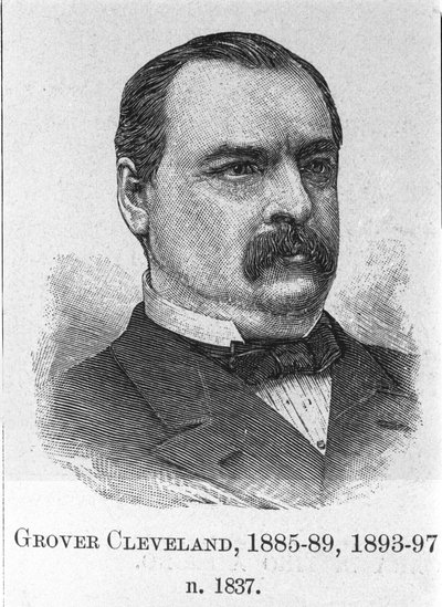 Portret van Cleveland Grover (1837 - 1908), Amerikaanse staatsman. door Unknown artist
