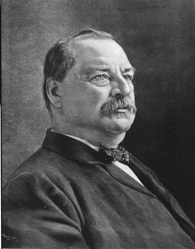 Portret van Cleveland Grover (1837 - 1908), Amerikaanse staatsman door Unknown artist