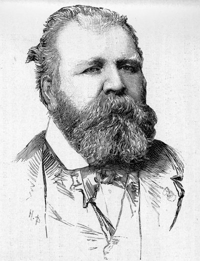Portret van dirigent Jules Pasdeloup (1819-1887). door Unknown artist
