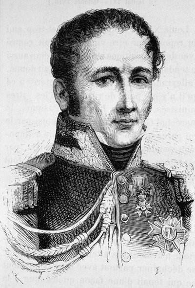 Portret van Graaf Antoine Drouot (1774 - 1847). Gravure uit het einde van de 19e eeuw in “Histoire de France” door H. Martin. door Unknown artist
