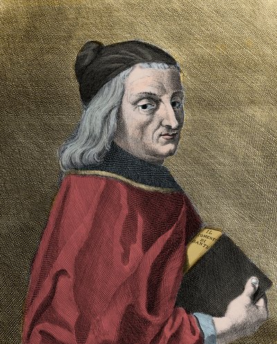 Portret van Cristoforo Landino (1424-1498), Italiaanse humanist door Unknown artist