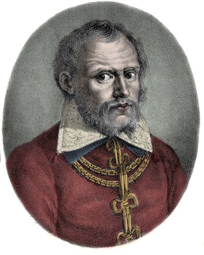 Portret van Cypriano de Rory of Cipriano de Rory (1515-1565) Vlaamse componist door Unknown artist