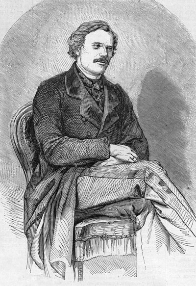 Portret van Daniel Dunglas Home (1833-1886) medium tartan door Unknown artist