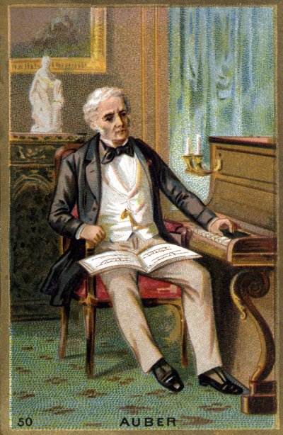 Portret van Daniel François Esprit Auber (1782-1871), Franse componist door Unknown artist