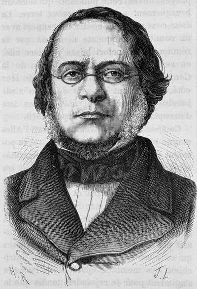 Portret van Daniele Manin (1804 - 1857). Gravure van het einde van de 19e eeuw in 