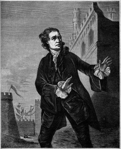 Portret van David Garrick (1717-1779), Engelse komiek, als Shakespeare