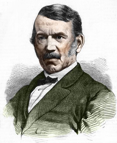 Portret van David Livingstone (1813 - 1873) door Unknown artist