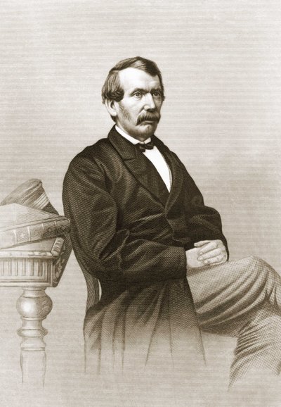 Portret van David Livingstone (1813 - 1873) door Unknown artist