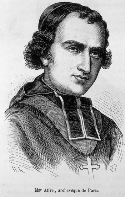 Portret van Denys Auguste Affre (1793-1848), aartsbisschop van Parijs door Unknown artist