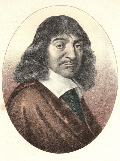Portret van Descartes (1596-1650) door Unknown artist