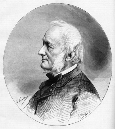 Portret van Désiré Nisard (1806-1888) schrijver en lid van de Franse Academie, gekozen in 1850. door Unknown artist