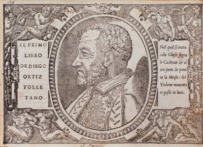 Portret van Diego Ortiz Tolletano (Toledano) (houtsnede) door Unknown artist