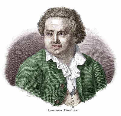 Portret van Domenico Cimarosa (1749 -1801), Italiaanse componist door Unknown artist