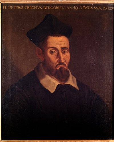 Portret van Domenico Pietro Ceron, Italiaanse muziektheoreticus, zanger en priester door Unknown artist