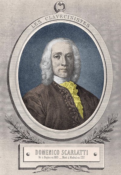 Portret van Domenico Scarlatti (1685-1757) Italiaanse componist door Unknown artist
