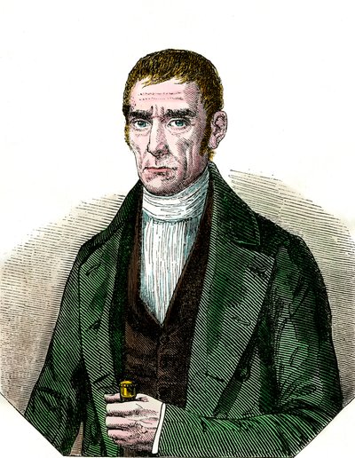 Portret van Don Joaquim Suares (1781-1868) President van de Republiek Uruguay. Gravure uit de 19e eeuw. door Unknown artist