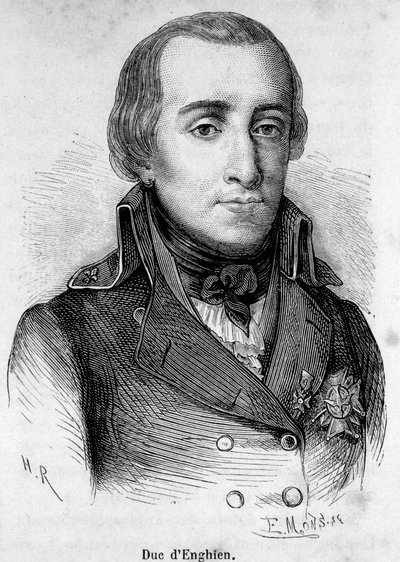 Portret van Hertog Louis Antoine Henri de Bourbon, Hertog van Enghien (1772-1804), Franse prins, hij werd op 21 maart 1804 door Bonaparte geëxecuteerd door Unknown artist