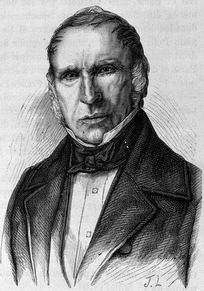 Portret van Dupin Ainé (1783 - 1865). Gravure van het einde van de 19e eeuw in 
