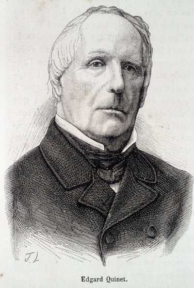 Portret van Edgar Quinet, Franse historicus (1803 - 1875) door Unknown artist