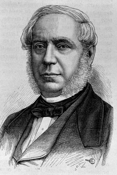 Portret van Edouard Drouyn de Lhuys (1805 - 1881). Gravure uit het einde van de 19e eeuw in 