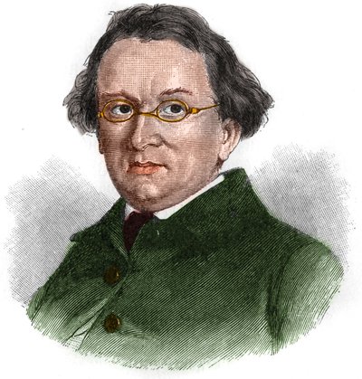 Portret van Eduard Mörike (1804-1875), Duitse romantische schrijver. door Unknown artist