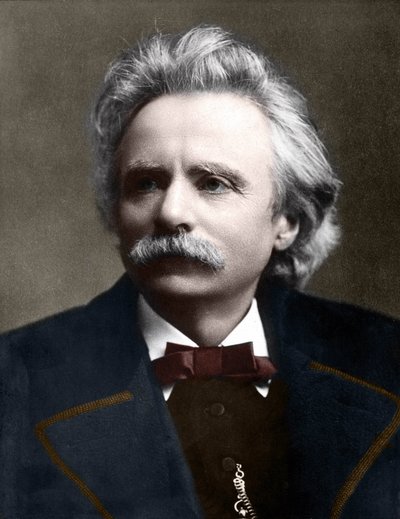 Portret van Edvard Grieg (1843 - 1907) Noorse componist door Unknown artist