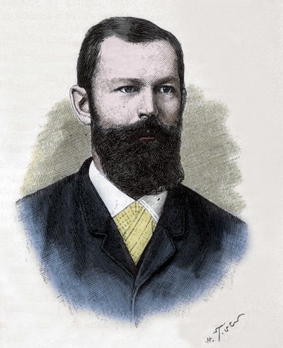 Portret van Emil Hermann Fischer (1852-1919). Duitse chemicus. door Unknown artist