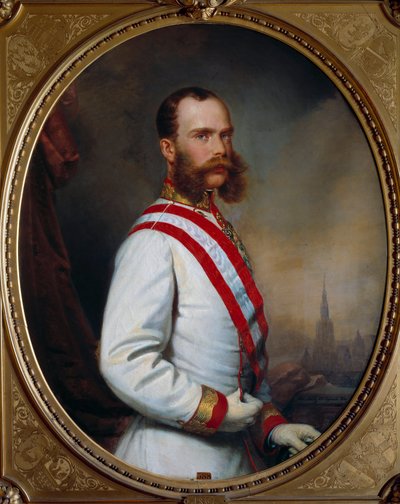 Portret van keizer Frans Jozef I (1830-1916). Anoniem schilderij 1867 door Unknown artist