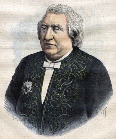 Portret van Ernest Renan in academische kleding door Unknown artist