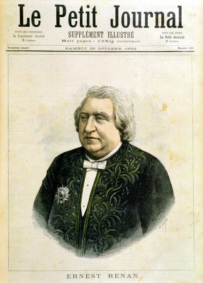 Portret van Ernest Renan in academische kleding - in 